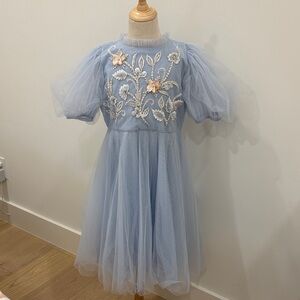 Tutu Du Monde Blue Floral Embellished Dress